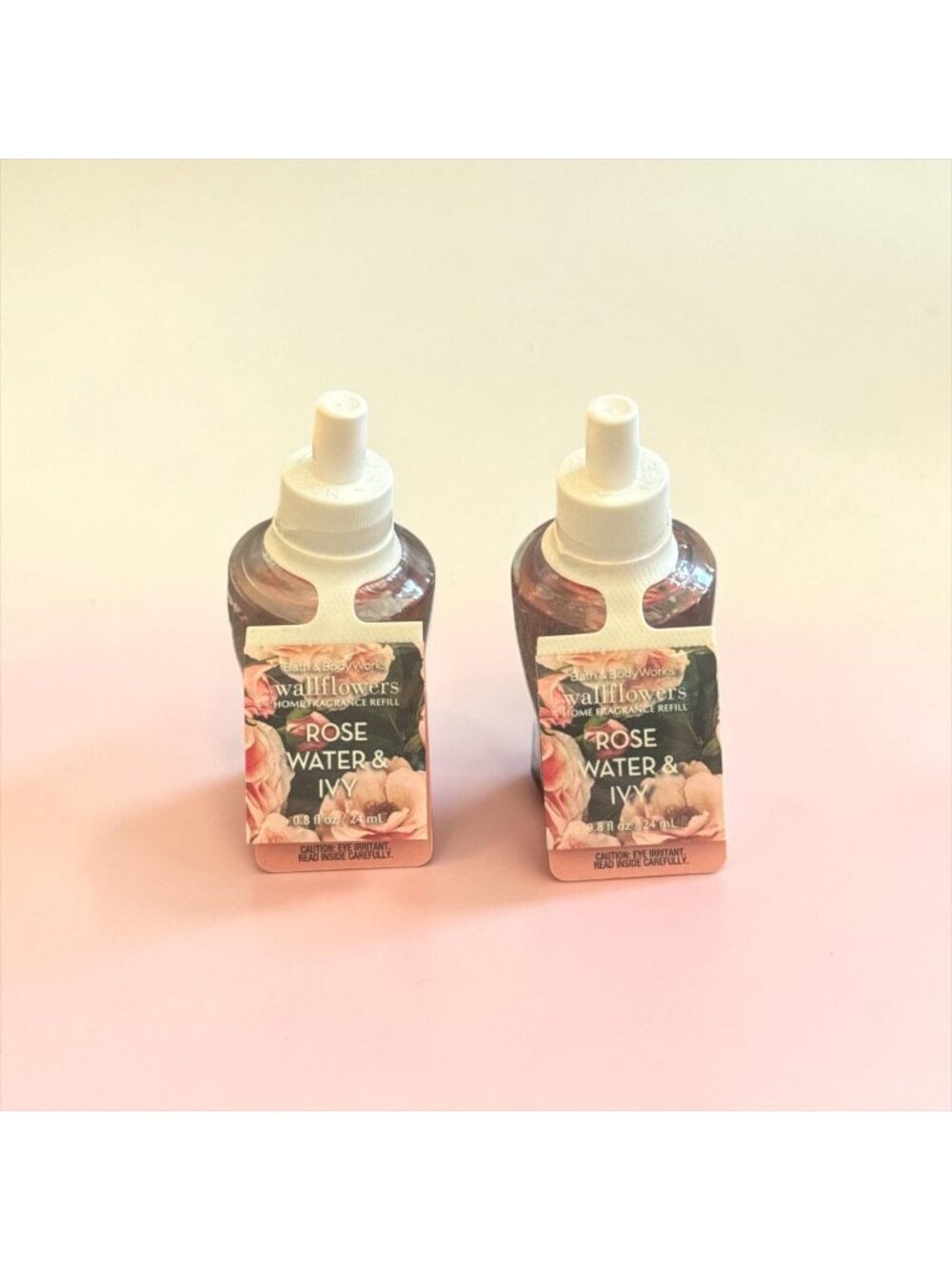 Bath And Body Works wallflowers Rose Water & Ivy refills 2 bottles